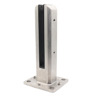 ZD 304 316 Spigots en acier inoxydable pour garde-corps en verre sans cadre, colliers carrés 2205 réglables 12-16mm pour piscine et balcon