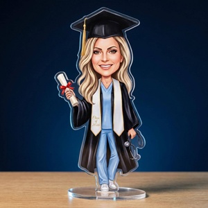 OEM ODM Soporte <span class=keywords><strong>de</strong></span> Acrílico Personalizado con <span class=keywords><strong>Caricatura</strong></span> para Regalo <span class=keywords><strong>de</strong></span> Graduación <span class=keywords><strong>de</strong></span> Enfermera, Hecho a Medida a partir <span class=keywords><strong>de</strong></span> tu <span class=keywords><strong>Foto</strong></span>, Clase <span class=keywords><strong>de</strong></span> 2026, Fabricado en el Reino Unido, Musli - Product Image 3