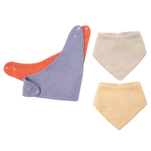 Bavaglino per Neonati in Mussola Regolabile, Colore Neutro, Morbido Asciugamano Triangolare per Alimentazione e Ruttino, 100% Cotone - Product Image 2
