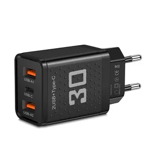Toptan fiyat USB şarj aleti abd/ab/İngiltere tak USB-C güç adaptörü 30W hızlı şarj duvar şarj telefon şarj