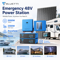 Station d'alimentation d'urgence BLUETTI RVSolar 48V 5kWh, sortie 5000W, entrée solaire 2300W pour la maison, les déplacements et la reprise de service n'importe où