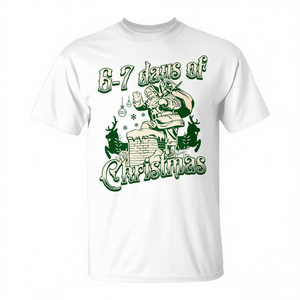 T-shirt 67 Days Of Christmas Holiday, design verde, taglia unisex per adulti - Product Image 2