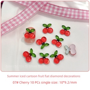 Pineapple Grape Green Apple Lemon Peach Watermelon Cherry Strawberry Resin Nail Rhinestone Stickers Fruit Ornament Nail Art Wear - Product Image 5
