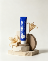Tube souple en plastique bleu foncé imprimé sur mesure, emballage OEM de 120 ml pour dentifrice avec bouchon à vis pour produits de soins bucco-dentaires