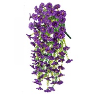 Vignes de fleurs artificielles suspendues, fleurs artificielles réalistes en plastique, gloire du matin, décoration intérieure et extérieure, étagère, mur, plafond