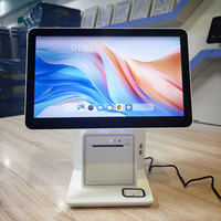 Sistema POS Android de Doble Pantalla de 15.6 Pulgadas, Caja Registradora para Restaurante