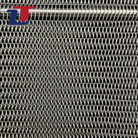 Bande transporteuse en maille spirale en acier inoxydable 304 avec certificat FDA, bande transporteuse en maille métallique