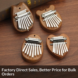 Mini Karimba a 8 Toni in Legno Massello, Strumento Portatile a Cinque Dita per Principianti, con Motivi Orso/<span class=keywords><strong>Totoro</strong></span>/Cuore/Goccia d'Acqua - Product Image 2