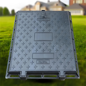 En124 D600 E600 Vierkante En Ronde Nodulair Gietijzeren Putdeksels Voor Watertanks Rioolwaterzuiveringsgietproducten - Product Image 3