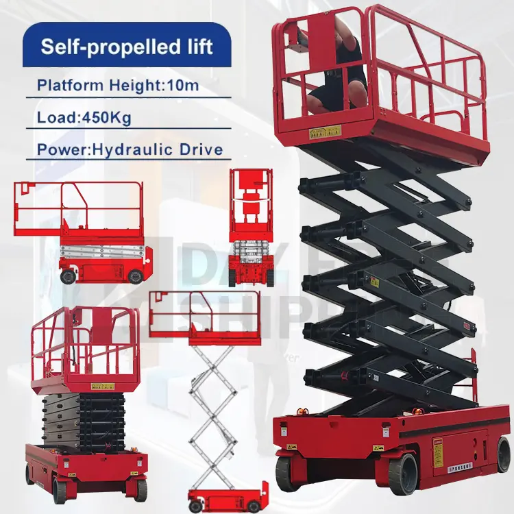 3-6 Meter Groene Mini Elektrische Zelfrijdende Batterij Mobiele Luchtschaar Type Lift Platform