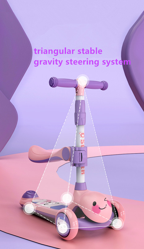 Kids 3 Wheel Scooty With Lights And Music - Hsu