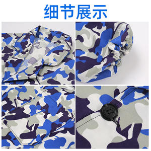 Bata de Trabajo Protectora de Camuflaje, Fibra de Poliéster, Manga Larga, Ropa de Trabajo Industrial para Fábrica y Taller - Product Image 4