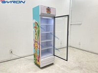 Congélateurs verticaux commerciaux pour supermarchés, vitrine réfrigérée pour boissons avec porte vitrée