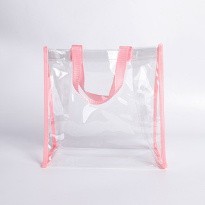 Bolso de mano transparente de PVC personalizado Bolso transparente con estilo duradero para viajes y compras - Product Image 5
