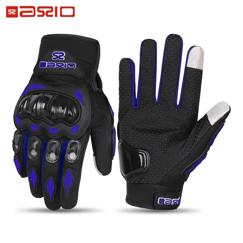 Cheap Motorcycle Full Finger Gloves Breathable Protective Palm Anti-slip Racing Riding Bike Motorcycle Gloves