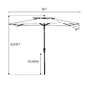 Metal marco de protección solar jardín Garden <span class=keywords><strong>Cafe</strong></span> restaurante al aire libre mesa de té paraguas con doble cubierta - Product Image 2