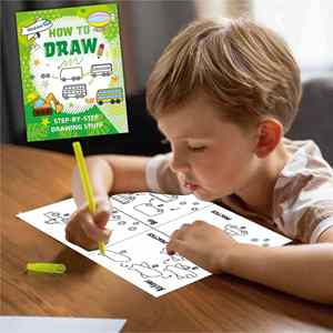Kids Fun Art Supplies Party Favors Activity Set Festival Crafts <b>Gift</b> Vehicle Coloring Book for Toddlers - Product Image 1