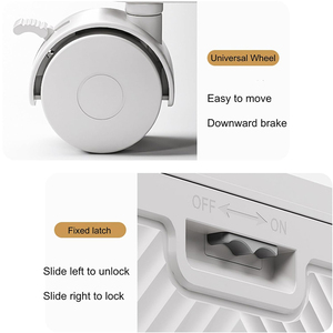 Collapsible Clothing <strong>Storage</strong> <strong>Bins</strong> with Lids Wheels <strong>Plastic</strong> Folding Stackable Closet Organizer <strong>Storage</strong> Box with Doors for Home - Product Image 6