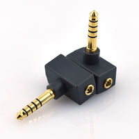 Adaptateur audio 4,4 mm 5 pôles mâle vers 3,5 mm stéréo femelle, boîtier en aluminium, laiton plaqué or, convertisseur de prise HIFI équilibré