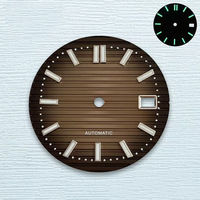 Cadran modifié 30.5mm plastique lumineux vert pour visage Nautilus pour mouvement de montre NH35/36