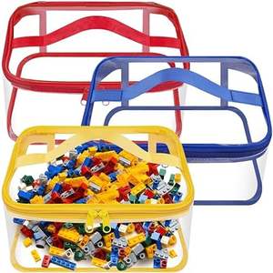 6pcs Large Organizer Pvc <strong>Storage</strong> <strong>Bag</strong> With Zipper Toy <strong>Storage</strong> <strong>Bags</strong> - Product Image 3