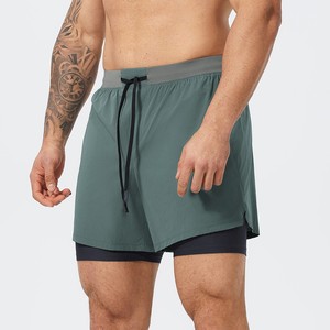 Ropa Deportiva Personalizada para Hombre, Ropa Deportiva para Exteriores, Pantalones Cortos Ajustados 2 en 1, Pantalones Cortos Deportivos para Correr, Pantalones Cortos Deportivos con Cordón, Ropa Deportiva Activa - Product Image 3
