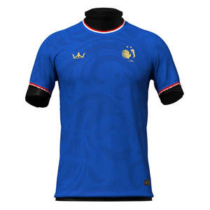 Custom High Quality <b>Soccer</b> Jersey Design Blue <b>Soccer</b> Jersey Print Logo <b>Soccer</b> Uniform France Jersey - Product Image 1