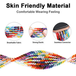 RYB <span class=keywords><strong>สาย</strong></span>รัดไนล่อนแบบถักยืดหยุ่นได้ดี,<span class=keywords><strong>สาย</strong></span>นาฬิกาสำหรับ <span class=keywords><strong>Apple</strong></span> <span class=keywords><strong>Watch</strong></span> Smart <span class=keywords><strong>Watch</strong></span> 4 5 6 7 41มม. 45มม. - Product Image 5