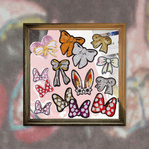 تطريزات يدوية قابلة للتخصيص على شكل فراشة مع ترتر وتطريزات دانتيل سوداء للخياطة على الملابس والقبعات والأقمشة والحروف البلاستيكية - Product Image 3