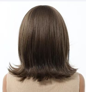 Parrucca Bob Corta Voluminosa Grigio-Marrone Best-Seller Zirou per Donne, in Seta Resistente al Calore, Densità 150%, Copertura Completa - Product Image 2