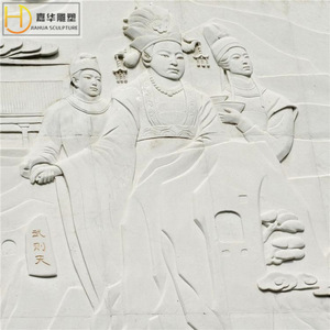 Panneau mural en relief sculpté en pierre Jiahua, style chinois, portrait sculpté pour la décoration extérieure de cour et de villa - Product Image 5