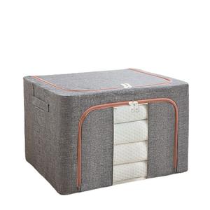 Boîte de rangement pliable en tissu coton et lin pour vêtements, couettes, jouets et outils – Grande capacité pour la maison et la garde-robe - Product Image 5