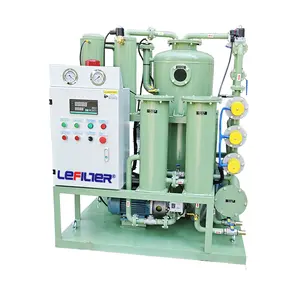 wind power generation turbine oil purifier unit with PLC vacuum oil filter machine to remove water and dust air