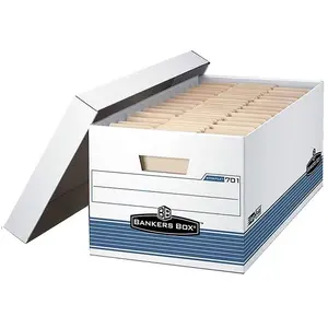 Meja kantor A4 File Organizer besar memperluas kotak kardus kertas File Folder kotak dengan pegangan