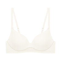 Soutien-gorge rembourré doux et uni pour femme, bleu naturel 80B EU, lavable en machine, bonnet profond, dissimule les graisses du dos, couvrance complète du dos, soutien-gorge push-up