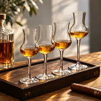 Verre de dégustation de whisky Tulip en cristal pour spiritueux, brandy, cognac, bar, restaurant, avec logo personnalisé, vente en gros