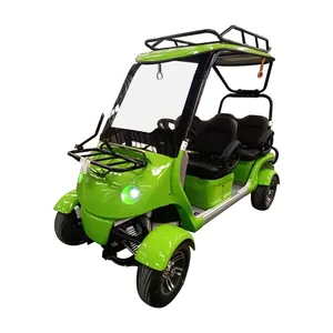 Mini 2 + 2 4 kişilik 4 koltuk kaynağı ekonomik tarzı elektrikli Golf arabası elektrikli gezi araba