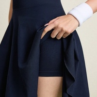 Rok Tenis Baru Tanpa Jahitan, Bernapas, Gaun Olahraga Anti Tembus Pandang, Rok Bulu Tangkis Halter, Punggung Indah, Kerah Cantik, Seksi, Set Eksklusif