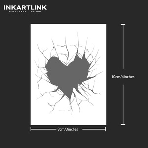 สติกเกอร์ลาย<span class=keywords><strong>สัก</strong></span>สมุนไพรรูปหัวใจหักแบบกำหนดเอง กันน้ำ ติดทนนาน 15 วัน ลายสักกึ่งถาวรสำหรับข้อมือ แขน ผู้ชาย ผู้หญิง - Product Image 3
