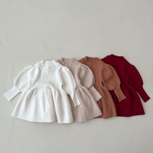 <span class=keywords><strong>Robe</strong></span> en coton à manches longues pour bébé de 2 à 7 ans, vêtements chauds d'automne pour enfants, vêtements pour filles à fleurs - Product Image 1