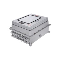Boîtier de jonction antidéflagrant en aluminium moulé argenté, étanche à la poussière et à l'eau, certifié IP66, pour instruments électroniques extérieurs