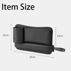 Sac de rangement multifonctionnel pour l'espace entre les sièges de voiture, avec porte-téléphone et porte-gobelet, en cuir PU, organiseur pour l'espace interne de la voiture - Product Image 5