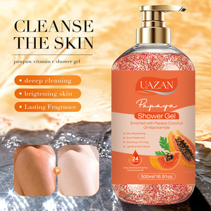 פרטי תווית נשית מדי יום לחות גוף לשטוף פפאיה אורגני הלבנה לשפשף פילינג פילינג מקלחת - Product Image 6