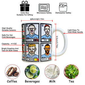 Taza <span class=keywords><strong>de</strong></span> Cerámica con Caricatura del Manchester City FC, 11oz 360 °   Taza <span class=keywords><strong>de</strong></span> Café con Diseño <span class=keywords><strong>de</strong></span> Haaland y <span class=keywords><strong>De</strong></span> <span class=keywords><strong>Bruyne</strong></span> para Fanáticos del Fútbol - Product Image 5
