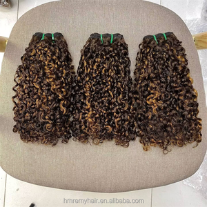 Funmi 12A Grade Hair Super Double Drawn Virgin Cuticle Aligned Bundles brésiliens pour Pixie Curly Natural Black Color Drawn - Product Image 3