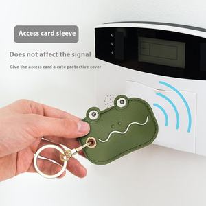 Porte-clés créatif mignon en forme d'animal de dessin animé, étui en cuir, housse pour carte d'accès, accessoire avec pendentif, sac à suspendre, cadeau - Product Image 4