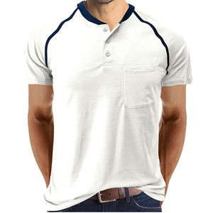 Fashion Men's Henley <strong>Shirts</strong> Classic Short Sleeve Basic Button Front Pocket Plain <strong>T</strong> <strong>Shirts</strong> - Product Image 2