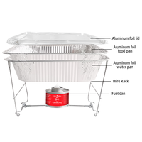 Réchaud à nourriture jetable de haute qualité, réchaud à fondue, réchaud à combustible, ensemble de plats de chef, réchaud à nourriture pour mariage