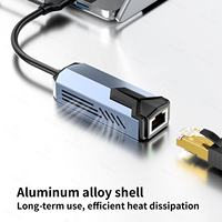 Adaptador de Red Gigabit USB 3.0 Tipo-C 2.5G/5G con Puerto Ethernet RJ45, Convertidor de Red Externo con Cable de 2500/5000 Mbps para Escritorio