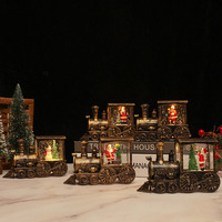 Lanterne à huile miniature JIN PENG SantaMini, lanterne à huile miniature en forme de train, décoration de Noël, cadeau